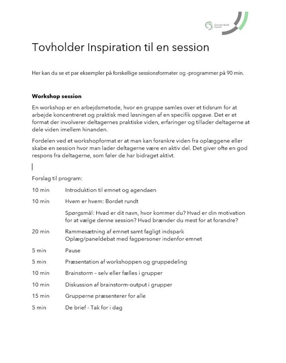 Tovholder Inspiration Session Foto