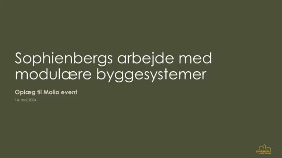 Sophienberg Præsentation