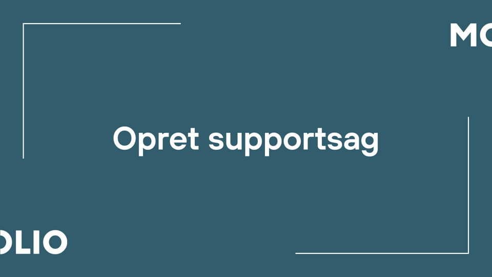 Opret Supportsag