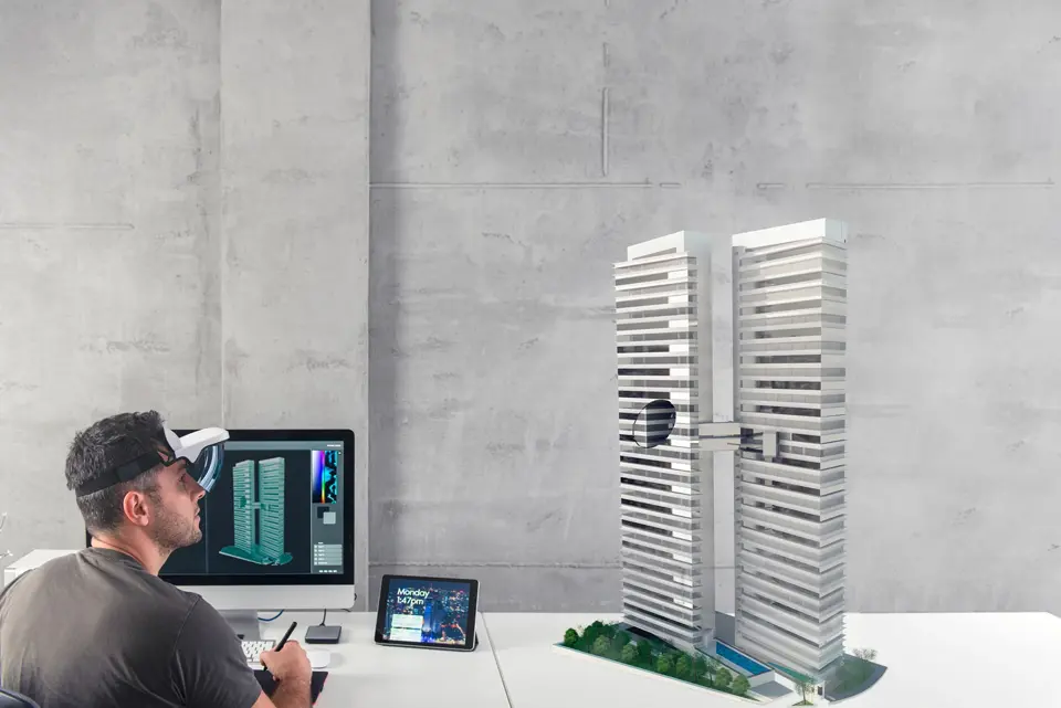 Digitialisering Mand Computer