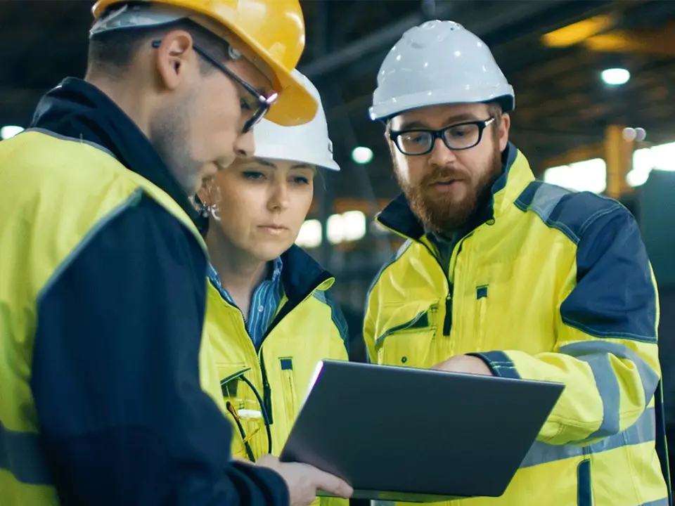 Personer Ipad Byggeplad Arbejdsmænd