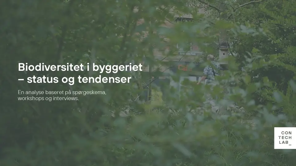 Biodiversitet I Byggeriet Status Tendenser