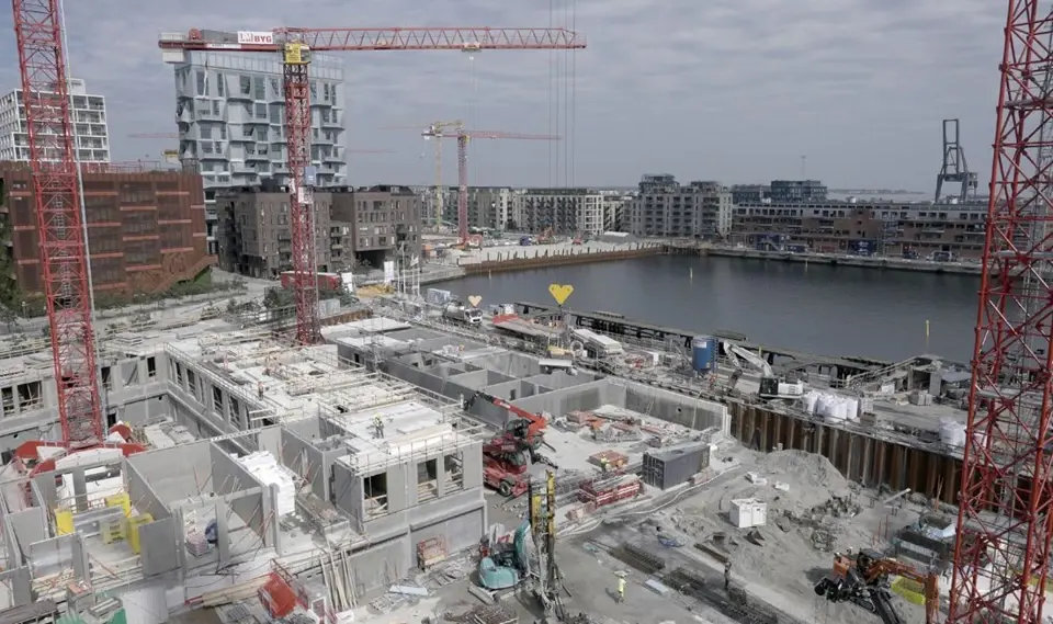 Byggeplads Ud Til Vandet